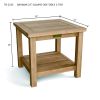 22" Square 2-Tier Side Table