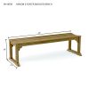 Mason 3-Seater Backless Bench