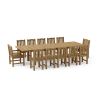 SET-320 13-pc Chelsea Rectangular Double Extension Dining Table Set