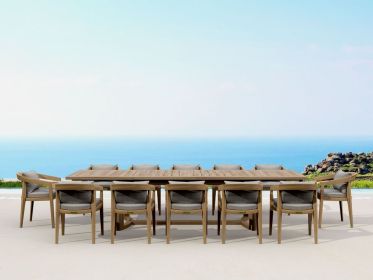 SET-367 13-pc Toscana Extension Dining Table Set