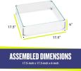 Square Glass Flame Guard for 12" Square Drop-In Fire Pit Pan