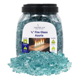 1/2" Azuria Fire Glass - 10 Lb Jar