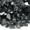 1/4" Black Reflective Fire Glass - 10 Lb Jar