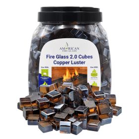 1/2" Copper Luster Cubes - 10 Lb Jar