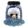 1/4" Pacific Blue Reflective Fire Glass - 10 Lb Jar
