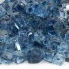 1/2" Pacific Blue Reflective Fire Glass - 10 Lb Jar