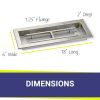 18" x 6" Rectangular Stainless Steel Drop-In Fire Pit Pan