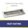 18" x 6" Rectangular Stainless Steel Drop-In Fire Pit Pan