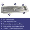 18" x 6" Rectangular Stainless Steel Drop-In Fire Pit Pan