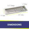 24" x 8" Rectangular Stainless Steel Drop-In Fire Pit Pan