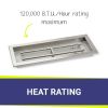 24" x 8" Rectangular Stainless Steel Drop-In Fire Pit Pan