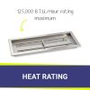 30" x 10" Rectangular Stainless Steel Drop-In Fire Pit Pan