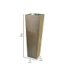 Jo 48 Inch Tall Flower Pot Planter, Hidden Indented Box, Dark Brown Veneer