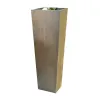 Jo 48 Inch Tall Flower Pot Planter, Hidden Indented Box, Dark Brown Veneer