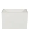 Zeny 32 Inch Tall Planter Vase with Hidden Insert, Tapered Barrel, White