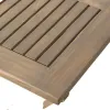 Cami Outdoor Foldable Bistro Table, X Base, 26 Inch Gray Acacia Wood