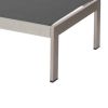 Anodized Aluminum Modern Patio Lounger In Black