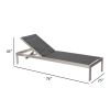 Anodized Aluminum Modern Patio Lounger In Black