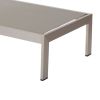 Anodized Aluminum Modern Patio Lounger In Gray