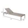 Anodized Aluminum Modern Patio Lounger In Gray
