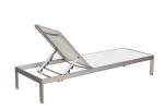 Anodized Aluminum Modern Patio Lounger In White