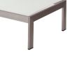 Anodized Aluminum Modern Patio Lounger In White