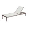 Anodized Aluminum Modern Patio Lounger In White