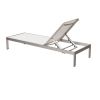Anodized Aluminum Modern Patio Lounger In White