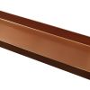 29 Inch Rectangular Metal Windowsill Planter Tray, Trim Edges, Large, Copper