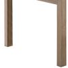 Rectangular Wooden Dining Table with Straight Legs, White and Brown
