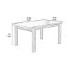 Rectangular Wooden Dining Table with Straight Legs, White and Brown