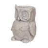 Antique Styled Raw Textured Polyresin Owl Head Planter, Gray