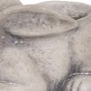 Antique Styled Raw Textured Polyresin Ideal Rabbit Planter, Medium, Gray