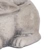 Antique Styled Raw Textured Polyresin Ideal Rabbit Planter, Medium, Gray