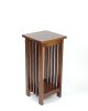 25 Inch Wooden Flower Stand with Slatted Sides and Bottom Shelf, Brown