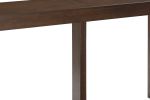 Rectangular Wooden Sofa Table with Sled Base, Espresso Brown