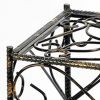 Scrolled Metal Frame Plant Stand with Square Top, Large, Black