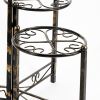 3 Tier Heart Clover Design Round Top Metal Plant Stand, Black