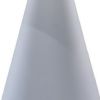22 Inch Outdoor, Aluminum Side Table with Cone Shaped Base, White