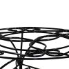Swirl Mosaic Iron Frame Plant Stand, Glossy Black