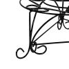 Swirl Mosaic Iron Frame Plant Stand, Glossy Black