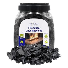 Onyx Recycled Fire Pit Glass - Medium - 10 Lb Jar