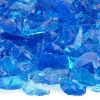 Turquoise Recycled Fire Pit Glass - Medium - 10 Lb Jar