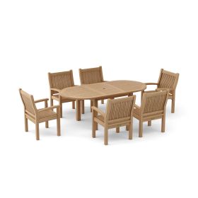 Bahama Sahara 7-Pieces 78" Oval Dining Set