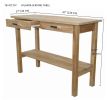 Atlanta Rectangular Serving Table w/ 2 Drawers and 1 Shelf