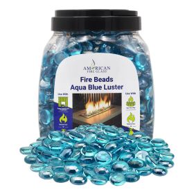 Aqua Blue Luster Firebeads - 10 Lb Jar
