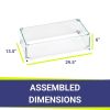 Rectangular Glass Flame Guard For 24" X 8" Drop-In Fire Pit Pan