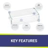 Rectangular Glass Flame Guard For 24" X 8" Drop-In Fire Pit Pan