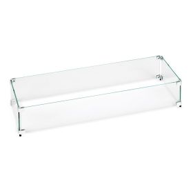 Linear Glass Flame Guard For 30" X 6" Linear Drop-In Fire Pit Pan