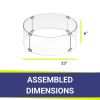 Round Glass Flame Guard for 19" Round Drop-In Fire Pit Pan